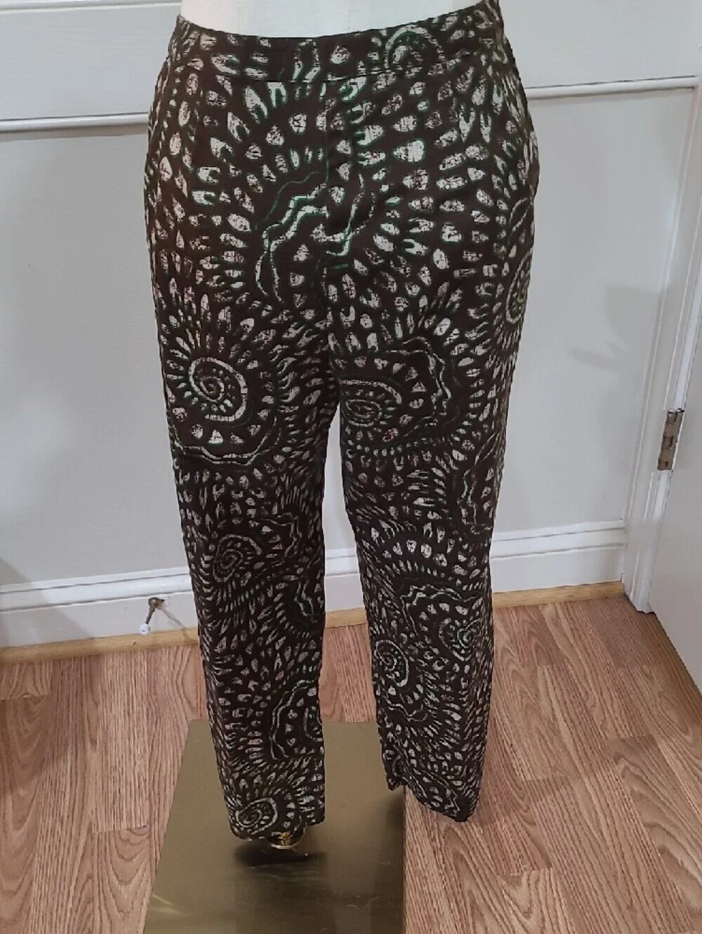 Ruby Rd. Two-Piece Batik-Print Matching Jacket and Pant Set - Size 8